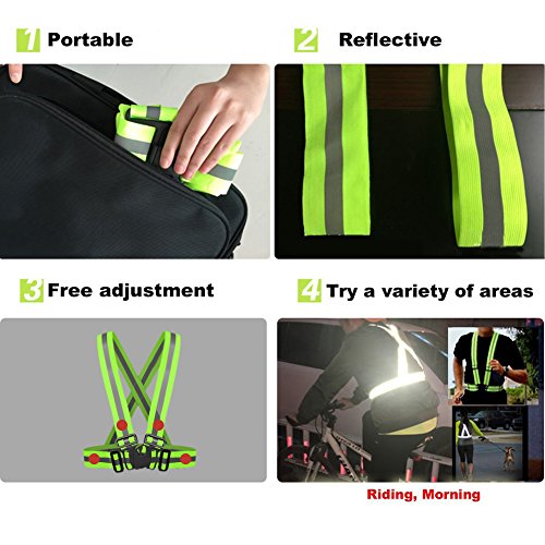 NKTM Reflective Vest Safety Gear HIGH Visibility Great FIT for Running Jogging Cycling Walking in Early Morning and Night (Unisex)