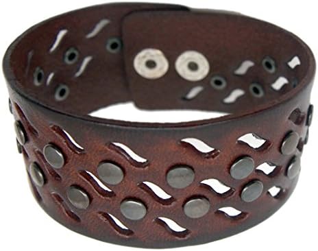 Men's Wide Leather Cuff Bracelet
