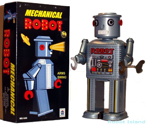 Giant R-35 Robot Tin Toy Windup
