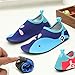 L-RUN Toddler's Barefoot Water Skin Shoes Aqua Socks for Surf Pool Yoga Beach Swim Exercise Red 6-7=EU 22-23