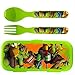 Zak! Teenage Mutant Ninja Turtles Flatware Set for Kids Toddlers (3 Pc: Spoon, Fork, Travel Case)