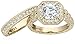 Amazon Essentials Platinum or Gold Plated Sterling Silver Infinite Elements Zirconia Antique Ring Set , (previously Amazon Collection)