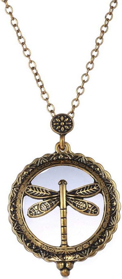 HooAMI Magnifier Magnifying Glass Sliding Top Magnet Pendant Necklace