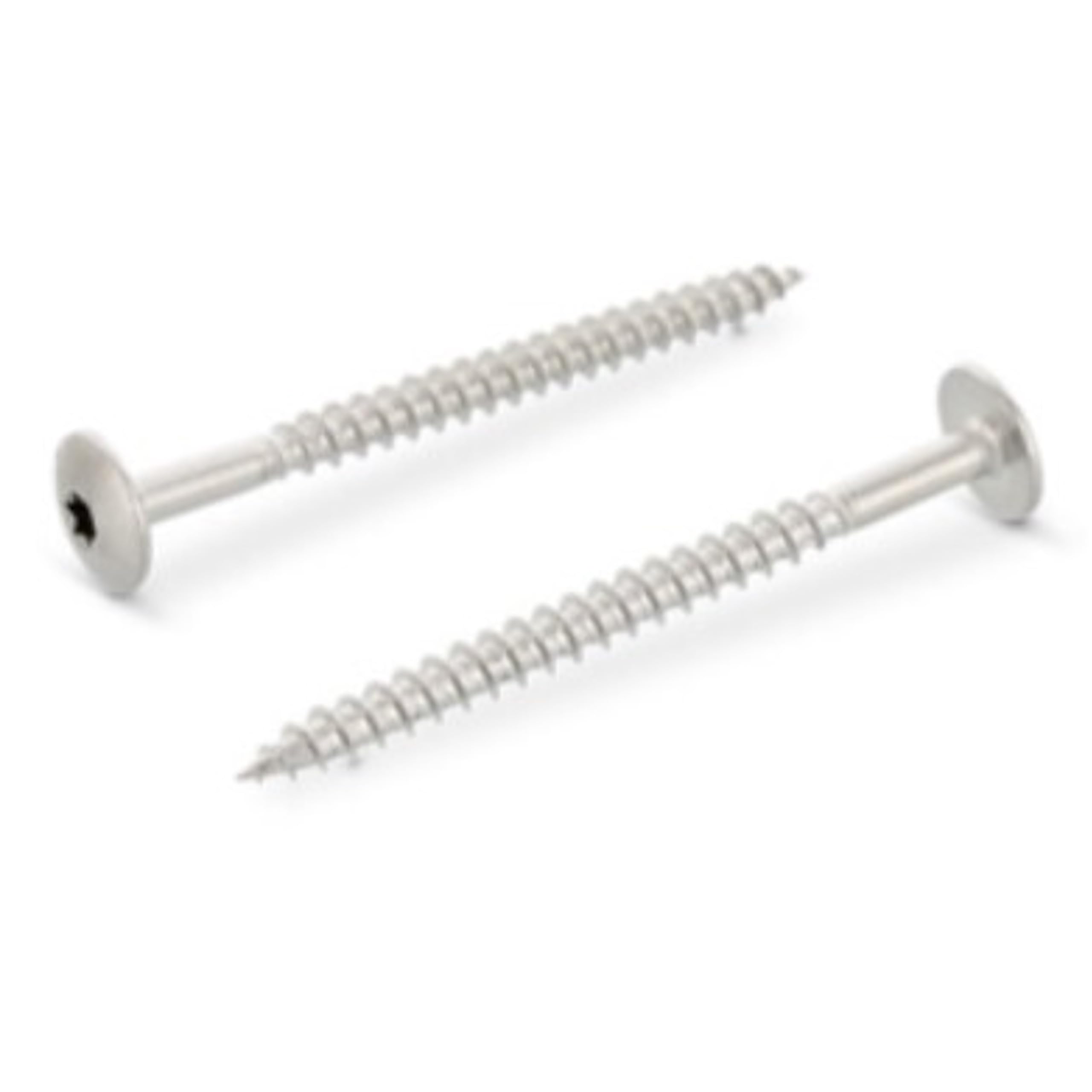 Trespo Wood Screws 5.5 x 38 mm Pack of 20 Stainless Steel A2 / V2A - Round-Headed Wood Screws with Hexalobular Socket - Rustproof - Blank