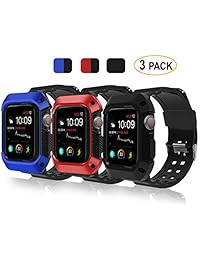 FAANDFA Compatible para Apple Watch Band 1.496 in 1.654 in Suave Nylon Sport Loop con gancho cierre ajustable correa de muñeca correa de nailon de repuesto compatible iWatch Series 3 2 1, 1.496 in 1.654 in S M M L, 42mm