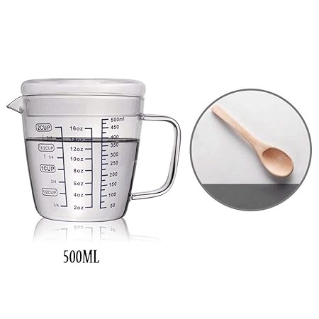 JAG Vasos de medición de Vidrio Resistente al Calor Vaso de Leche ...