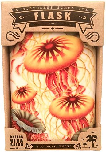 The Life Imagined Jellyfish Stainless Steel Flask, 8-Ounce