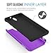 Sony Xperia C5 Ultra Case, MoKo [Shock Absorption] Slim Dual Layer Protective Case with Soft Silicone Bumper and Rigid PC Back Cover for Sony Xperia C5 Ultra 6.0 Inch (2015) - Purple