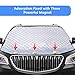 SONRU Car Windshield Sunshade Cover / 3 Magnets Most Secure Fitting and Easiest Installation/Waterproof, Soft Scratch-Free/for Cars Trucks Vans and SUVs(58'' X46'') (White)
