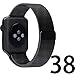 Apple Watch Band, Penom Fully Magnetic Closure Clasp Stainless Steel Bracelet Strap for smart watch Sport & Edition 38mm - Space Black
