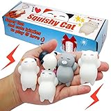 slow rising squishy toys, super cute mini kawaii cats & panda your kids will love. Perfect charms gift for children and adult, great fidget stress relief, elastic mochi, good squeeze emotions reliever