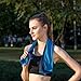 Your Choice Cooling Towel, Cooling Neck Wrap Snap Cold Towel for Athletes Sports Golf Yoga Workout Outdoor Men and Women Blue 12 x 40 Inch
