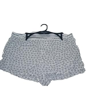 Black White Signature Sleepwear Shorts Womens