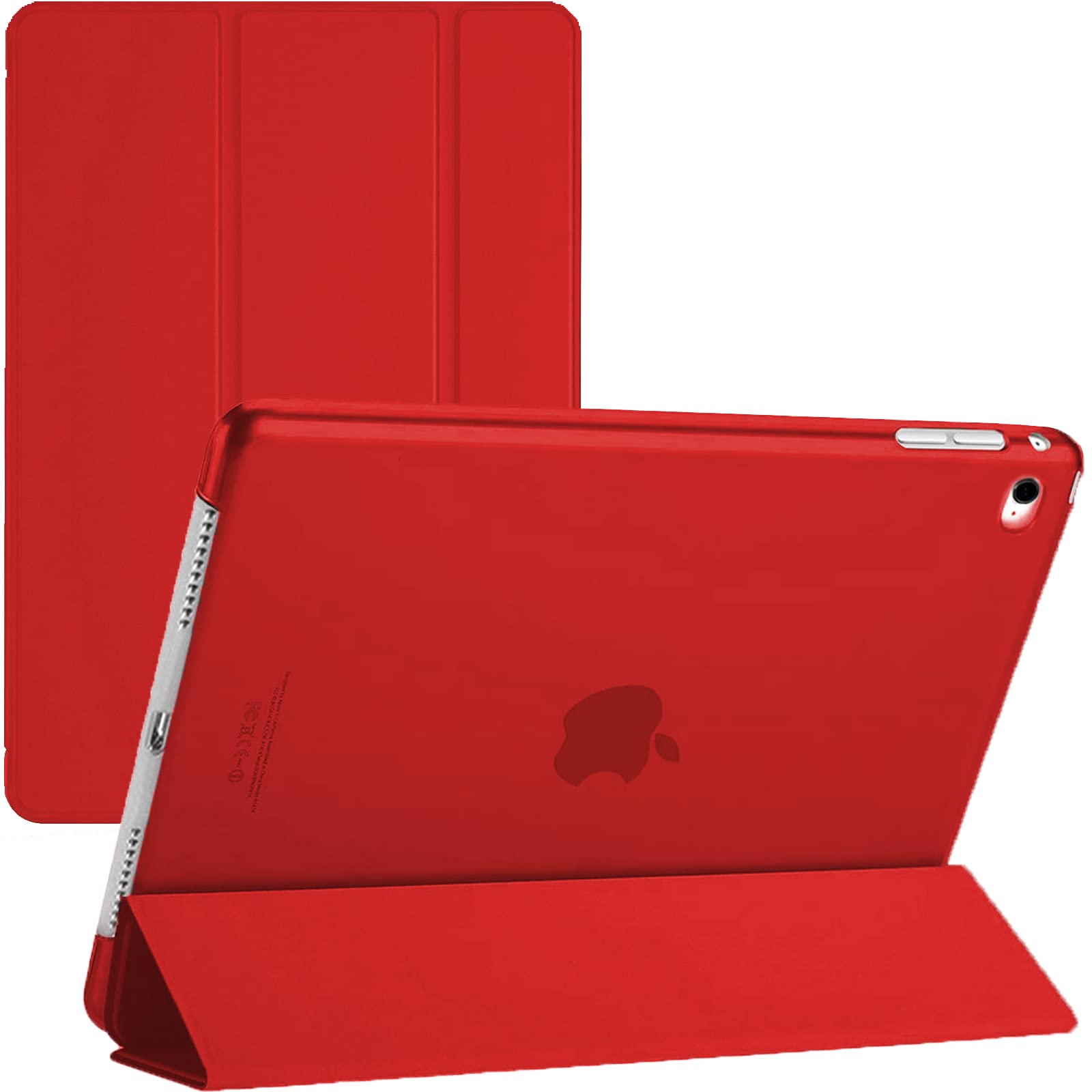 Smart Magnetic Case for Apple iPad Air (1st Generation) A1474 A1475 A1476 Stand Cover with Automatic Wake/Sleep (Red)