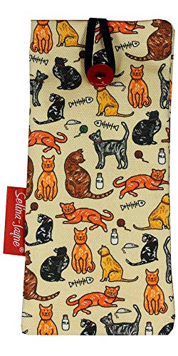 Selina-Jayne Cats Glass Case Soft Fabric Limited Edition Designer