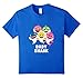 Kids Pinkfong Baby Shark family t-shirt with text 4 Royal Blue