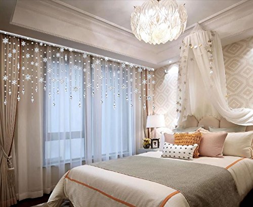 Zyclssrv Acrylic Snowflake Crystal Beads Curtain Wedding
