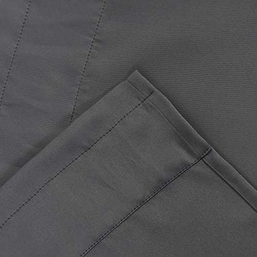 image for Deconovo Gray Blackout Curtains Rod Pocket Thermal Curtains Outdoor Cu