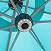COBANA 10’ Offset Patio Umbrella with Solar Powered 32LED and Blue-Tooth Speaker and 360 Degree Rotation Pole, Blue