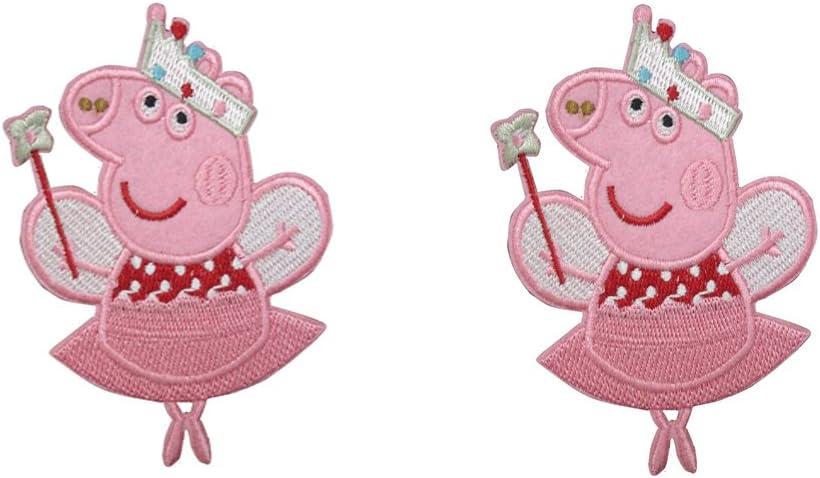 cute pig Embroidered Iron/sew on Patch 2 pcs