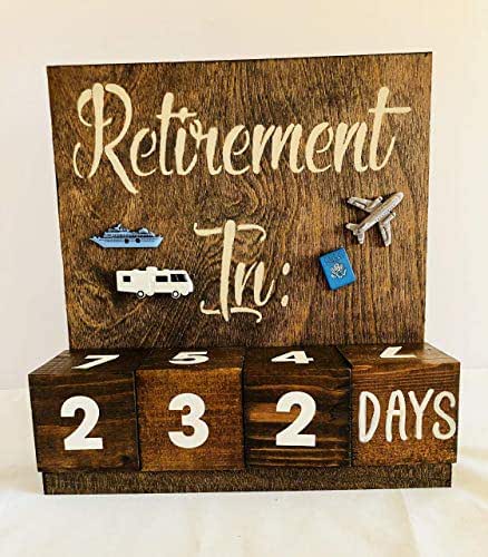 amazoncom retirement countdown calendar handmade