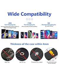 Foxnovo 10w Fast Qi Wireless Car Charger Holder, One-Hand Operation Touch Sensitive Air Vent Phone Mount Compatible with iPhone Xs XR 8 Plus Samsung Galaxy Note 9 S9 S8 and Other Qi-Enabled Devices
