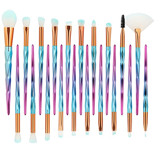 Make Up Foundation Brushes, KESEE Eyebrow Eyeliner Blush Cosmetic Concealer Brushes 20PCS (B1) - Thumbnail 2