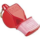 Fox 40 Classic CMG Whistle with Breakaway Lanyard - Red,115 db (Single with Lanyard)