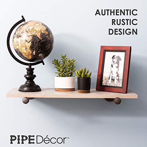 3 Rustic+Decor+Industrial+Shelf+Brackets