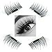 False Magnetic Eyelashes, Magnetic False Eye Lashes Magnet Eyelashes, 1 pair (4 piece) Ultra-thin 0.2mm Magnetic false eyelashes 3D Natural Reusable False Magnet Eyelashes Extension