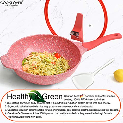 Chinese Wok Nonstick Diecasting Aluminum Dishwasher Safe Scratch