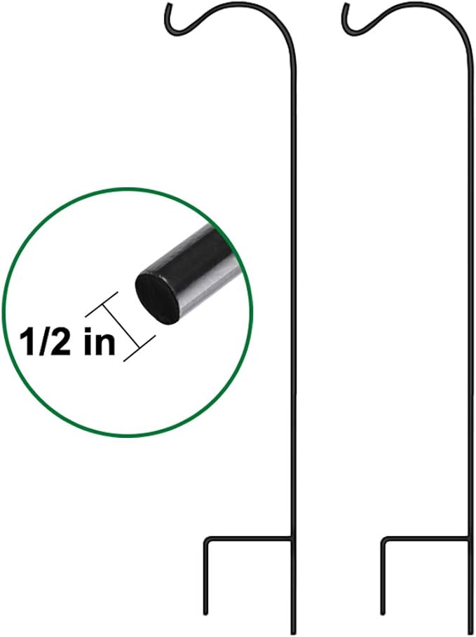 Amazon Com Set Of 2 Shepherd Hook 65 In Tall 1 2in Thick