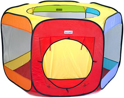 eWonderWorld Jumbo Six Sided Hexagon Wonder Play Tent For Kids with Safety Meshing