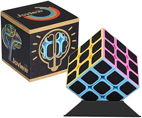 Joview Professional Speed Cube 3x3x3 Smooth Magic Cube 3D Puzzles with Display Stand Fast Turns and Anti Stress for Adults Kids Learning Education Toy (2.24 x 2.24x2.24 in)