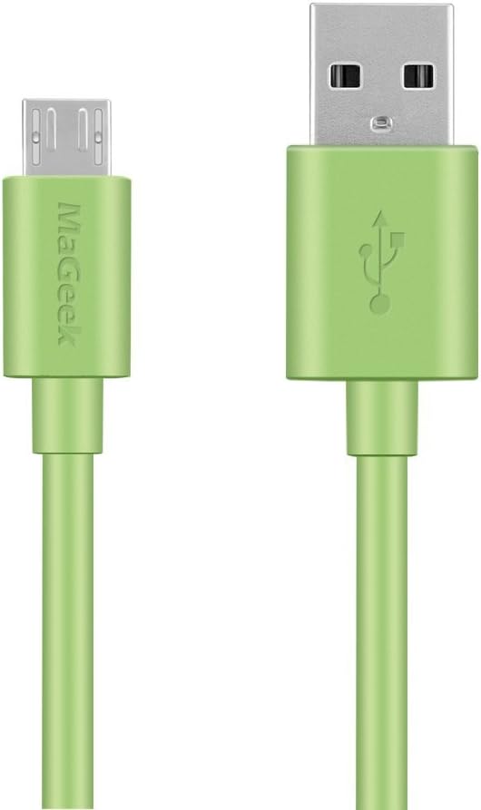 MaGeek® 6ft / 1.8m Premium Extra Long Micro USB to USB Cable High Speed USB 2.0 A Male to Micro B for Samsung, HTC, Sony, Motorola, LG, Google, Nokia and More (Green)