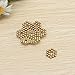 3MM 1/8 Inches Magnetic Balls/Beads Round Magnets by IO-Tech (TM) (Set of 50) Multi-Use Craft & Refrigerator Magnets - Round Gold Magnets on Fridge - - Office Organization dry Erase Magnets