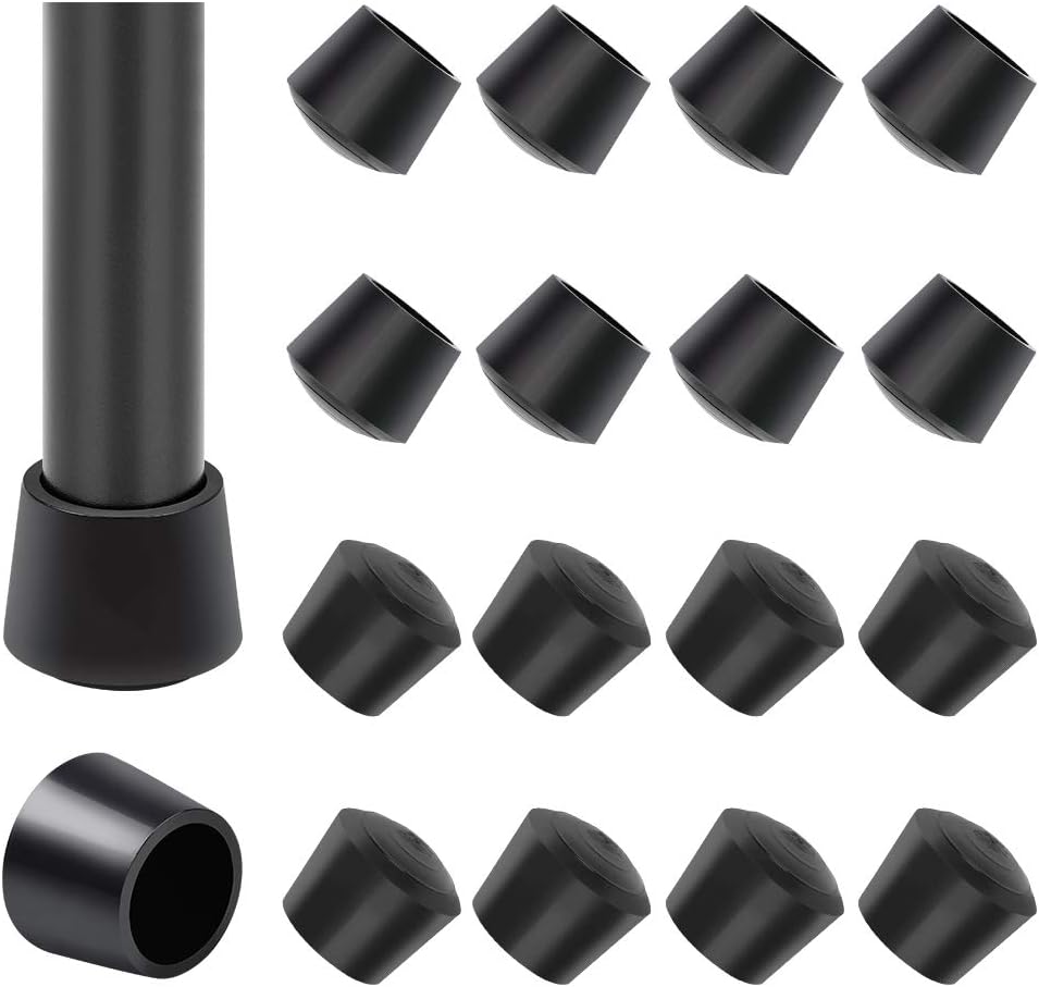 Sopito Chair Leg Tips Caps 7/8 Inch Rubber Table Chair Leg Caps,16 PCS Black