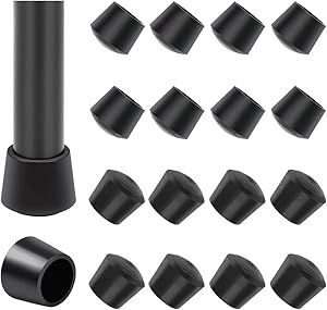 Sopito Chair Leg Tips Caps 7/8 Inch Rubber Table Chair Leg Caps,16 PCS Black