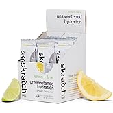 Skratch Labs Unsweetened Sport Hydration Mix, Lemon Lime, 20 Pack | Sugar free electrolyte booster for everyday hydration to replace electrolytes lost in sweat, Non-GMO, Vegan, Kosher, Keto