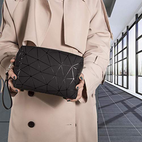 Makeup Bags, Small Travel Make Up Bags for Women and Girls, Portable Waterproof Cosmetic Organizer Bag with Handle, Black 7 Makeup Bags, Small Travel Make Up Bags for Women and Girls, Portable Waterproof Cosmetic Organizer Bag with Handle, Black