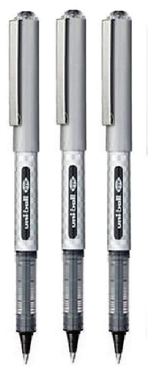 Uni Ball Eye Designer Black Rollerball Pen Fine 0.7mm Nib Tip 0.5mm Line Width Designer Series Quick Drying Pigment Ink UB-157D (Pack Of 3)