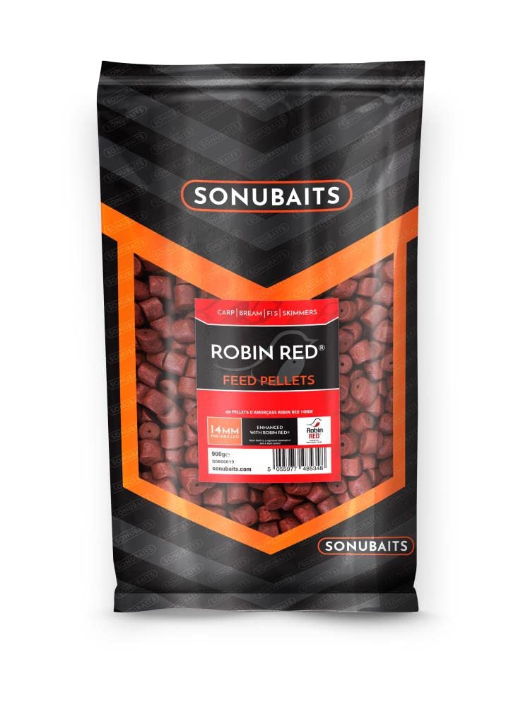Sonubaits Robin Red Feed Pellets 900g 14mm (Drilled)