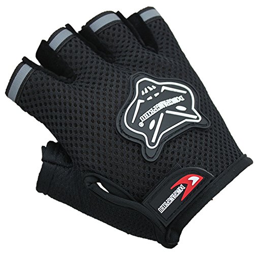 Ylucky Half Finger Cycling Gloves Outdoor Adjustable Sport Bicycle Gloves Gel Padded Mountain Road Bike Riding Gloves Shock-Absorbing Breathable Anti Slip Summer Mitten for kids Children