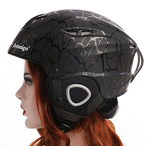Ski Helmet With Earmuff Warm Snowboard Helmet Protective Gear