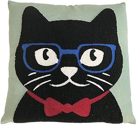 Amazon Hemp Show クッションカバー タオル刺繍50x50 枕カバー インテリア飾り 結婚祝い 新築祝いピローケース 同窓会記念 車用スローピローケース 麻猫 抱き枕 オンライン通販