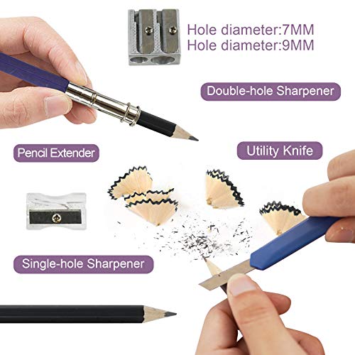 Tavolozza Drawing Art Pencils Set, 34 Pack Professional Drawing and