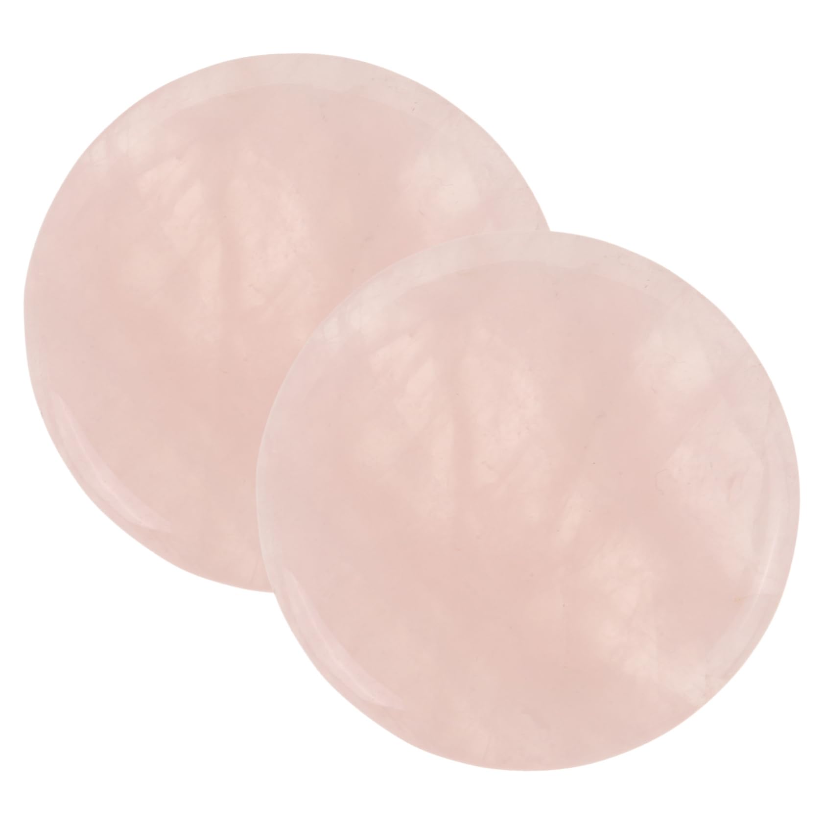 Beaupretty 2PCS Eyelash Jade Stones Eyelash Extension Pink Jade Stone Glue Pallet Holder Round Pallet Nail Pallet Eyelash Extensions Tool