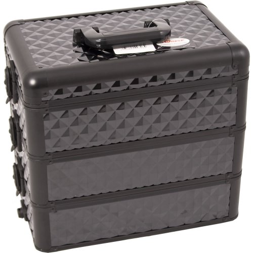 SUNRISE Makeup Rolling Case 4 in 1 Professional Organizer, 3 Stackable