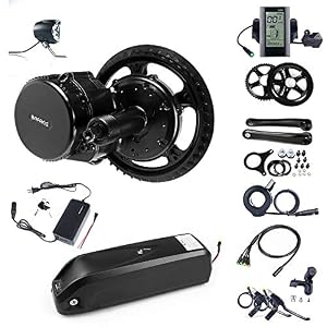 Bafang BBS02B 48V 750W Mid Drive Motor Kit Electric Bike Conversion Kit for Mountain Bike Road Bike, Optional Downtube…