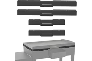 Koutemie Wind Guard for Blackstone 22" Griddle Accessories with Magnetic Grill Heat Shield, Heavy Duty Steel Wind Screens Compatible with Rear Grease Cup and Side Shelf, Black